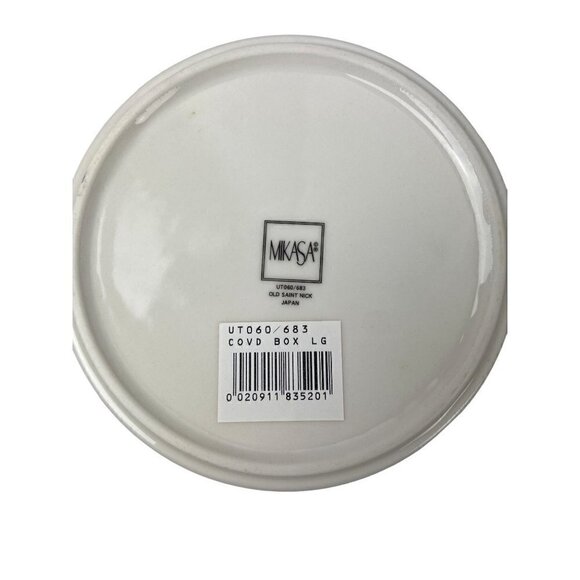 Mikasa‎ Old Saint Nick Covered Trinket Dish Porcelain Bowl w Lid Christmas - Picture 5 of 7